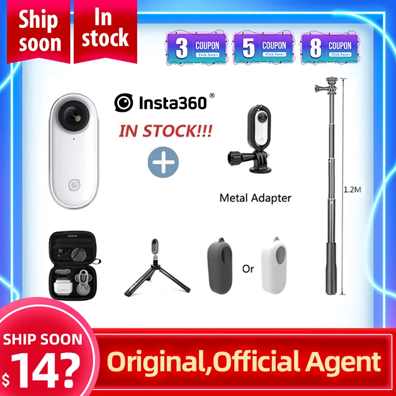 Insta360-Cámara de acción 360 Go, IA, edición automática, 1080P, súper, mini, deportiva, manos libres, Pk, One X