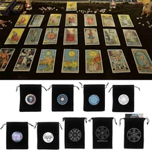 Velvet Bag Tarots Cards Storage Bag Mystical Magic Divination Rune Board Game Tarot Divination Cards Dice Drawstring Bag
