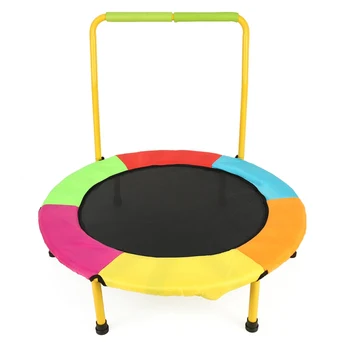 

Children Kids Portable Foldable Durable Construction Safe Trampoline with Padded Frame Cover Handle