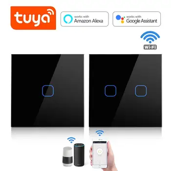 

Tuya WIFI Smart Switch Interruptor Smart Home Wall Switch Voice Control Smart Life Light Switch Work with Alexa Echo Google Home