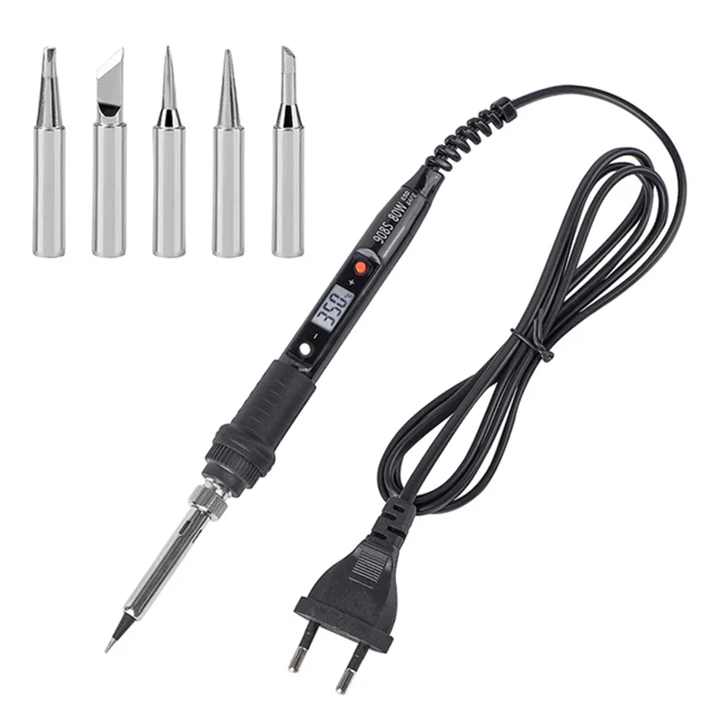 portable stick welder JCD 908S Electric Soldering Iron Kit 80W Adjustable Temperature LCD digital display 220V/110V Soldering Iron Tips Welding Tools electric solder Welding Equipment