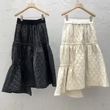 winner Новая женская клетчатая Асимметричная юбка Женская Повседневная хлопковая юбка миди 2 цвета ddxgz2