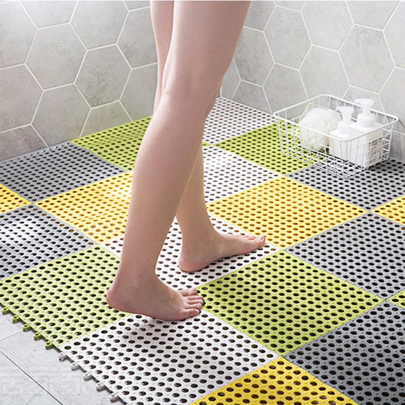 Bathroom Non-slip Mats Splicing Floor Mat for Shower Room Decor Combination  Area Rugs Mesh Square Carpet Toilet Footpad - AliExpress