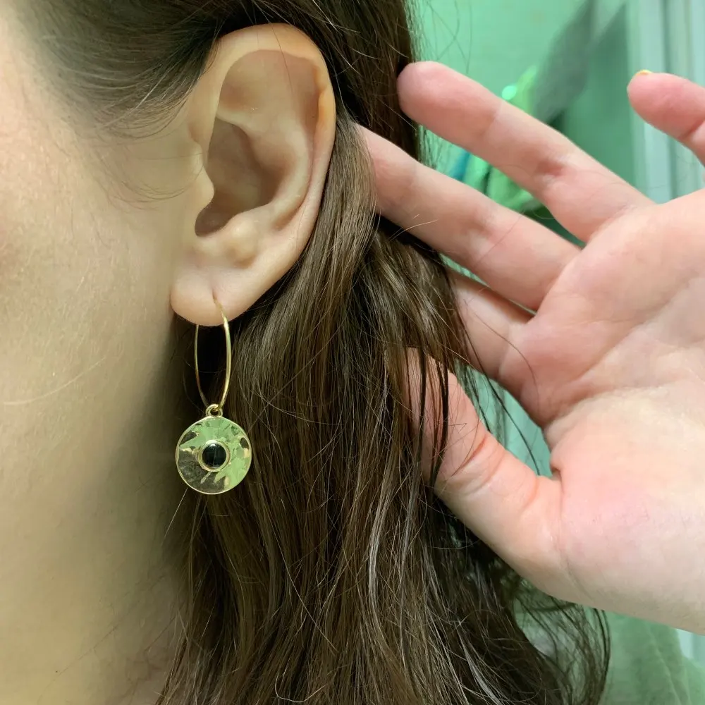 Женские маленькие серьги boucles d oreille femme трендовые золотистые кольца в виде