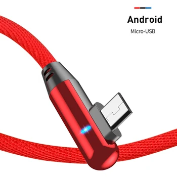 

Dual Elbow Smart Light Data Cable Type-C Charging Cable Micro USB Data Wire For Huawei Xiaomi For Most Of Mobile Phone Line NEW