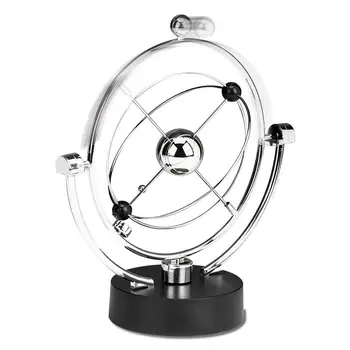 

Perpetual Motion Desk Sculpture Toy - Kinetic Art Galaxy Planet Balance Mobile - netic Executive Office Home Decor Tabletop T