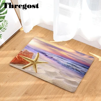 

Thregost Scenic 3D Print Welcome Mat Hallway Shoe Door Mats Microfiber Flannel Soft Bedroom Living Room Floor Rugs Washable