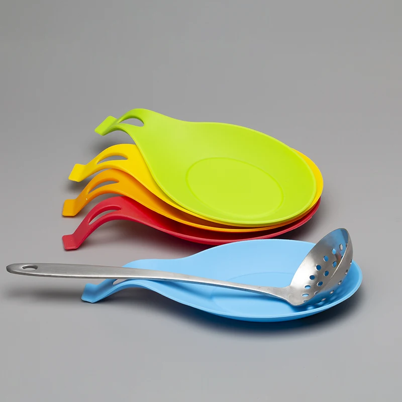 Heat Resistant Silicone Soup Spoon Pad Utensil Tea Bag Holder Fork Mat FA Heat Resistant Silicone Soup Spoon Pad Utensil Tea Bag Holder Fork Mat FA
