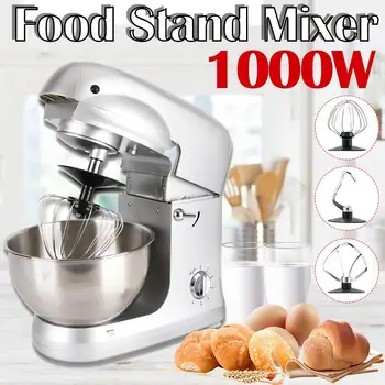 

6 Speed 5QT 1000W Electric Food Mixer Table Stand Cake Mixer Handheld Egg Beater Blender Baking Whipping Cream Machine