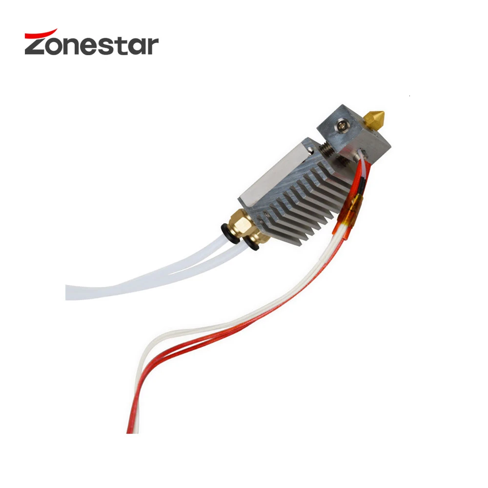 Zonestar смешанные Цвет hotend двойной экструдер 2-в-1-вне hotend 12 В 40 Вт нагреватель 100 К NTC B3960 термистор 1.75 мм нити