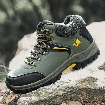 

Men's Boots Casual shoes Winter Outdoor Boots Plus size 48 versatile wear Warm Plus velvet Sneakers 2019 New