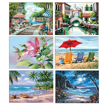 

5D DIY Diamond Embroidery Landscape Diamond Painting Cross Stitch Full Round Diamond Embroidery Mosaic
