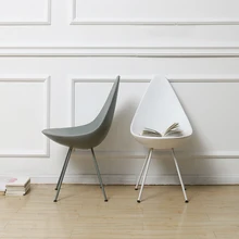 Nordic INS Teardrop Shaped Plastic Chair Restaurant Dining Chair Restaurant Office Meeting Home Bedroom Learning Plastic Chair