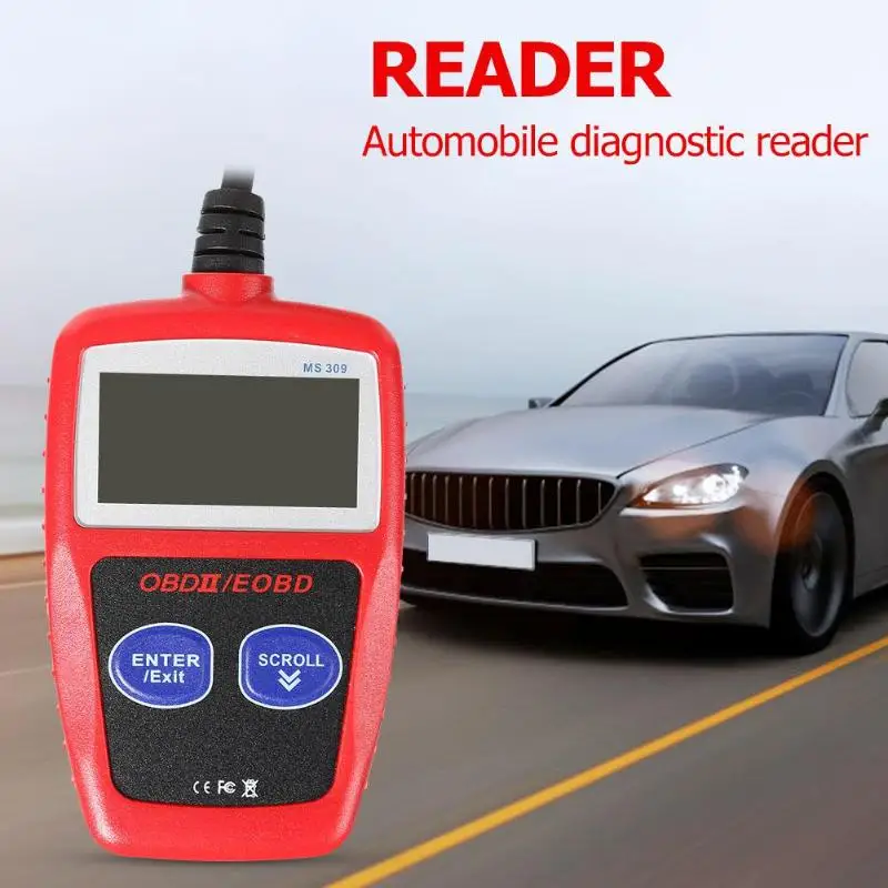MS309 OBD2 сканер считыватель кодов OBDII EOBD автомобильный диагностический инструмент