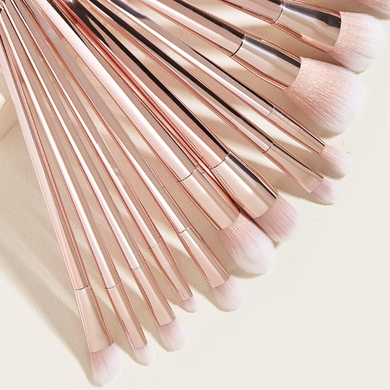 Y1UF 12pcs/set Portable Foundation Makeup Brush Powder Blusher Cosmetic Tool Fashion Purple Betel Gold Nail Art Dust Remover | Красота и