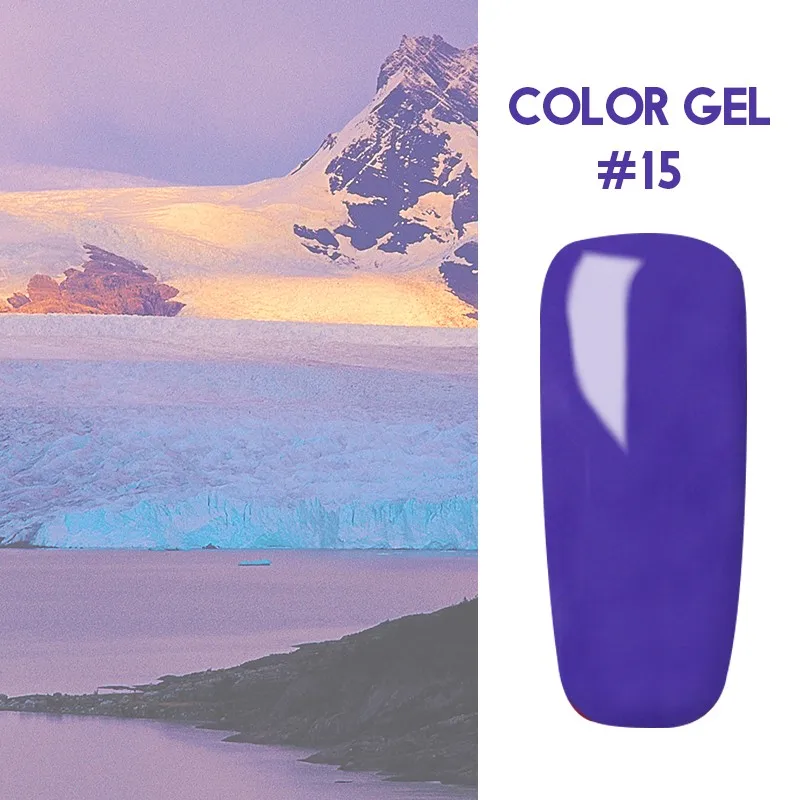 Bukio Nail Polish Pure Color Semi Permanent Base top Need UV LED lamp For Manicure Varnish Paint Hybrid ROSALIND nail gel - Цвет: 15