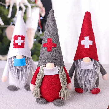 

Doctors Nurses Santa Faceless Dolls Christmas Decoration Funny Christmas Dolls Children Kids Presents Drop Shipping