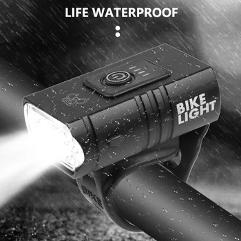 

T6 LED USB Rechargeable 3 Mode Bike Front Riding Light Handlebar Flashlight Bicycle Light Bicycle LED Lamp USB Lamp