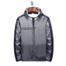 8358# Летний стиль Мужская ультратонкая дышащая Уличная Повседневная модная мужская Солнцезащитная ветрозащитная куртка