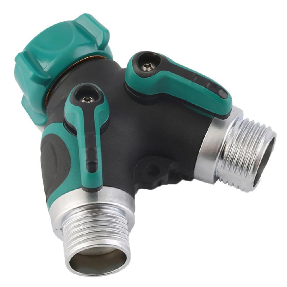 

Garden 2-Way Distributor Water Irrigation Flow Y Hose Splitters Connector Regulable Practical Faucet Garden Water Connectors
