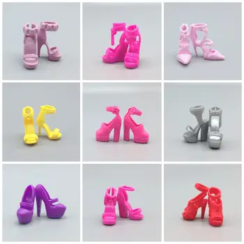 

1/6 Doll Accessories Fashion Sneaker Flat Shoes Genuine Sandals Shoeshigh-heeled shoes for Barbie Doll Shoes