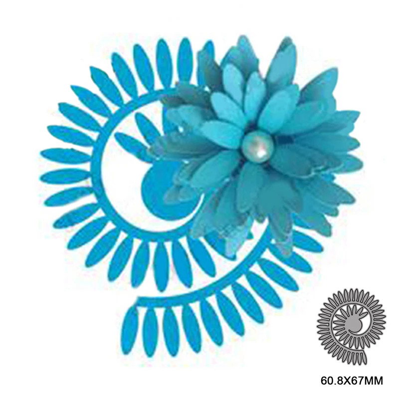 SpiralFlowerMetalCuttingDiesforDIYScrapbookingAlbumPaperCards