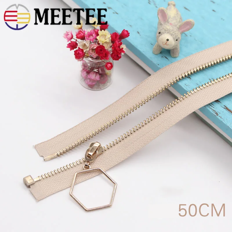 Металлическая молния с открытым концом Meetee 5 #50 80 см автоматическая застежка