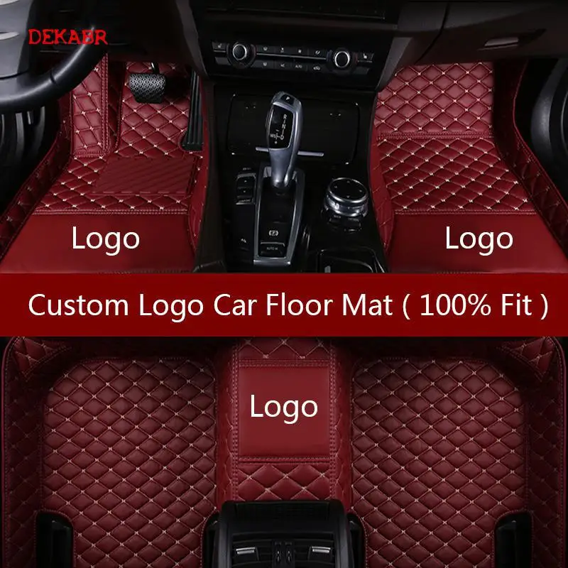 Автомобильные коврики с логотипом на заказ для peugeot 308 peugeot 206 508 207 301 sw 307 407 408 2008 4008 5008 автомобильные аксессуары автомобильные коврики - Название цвета: wine red
