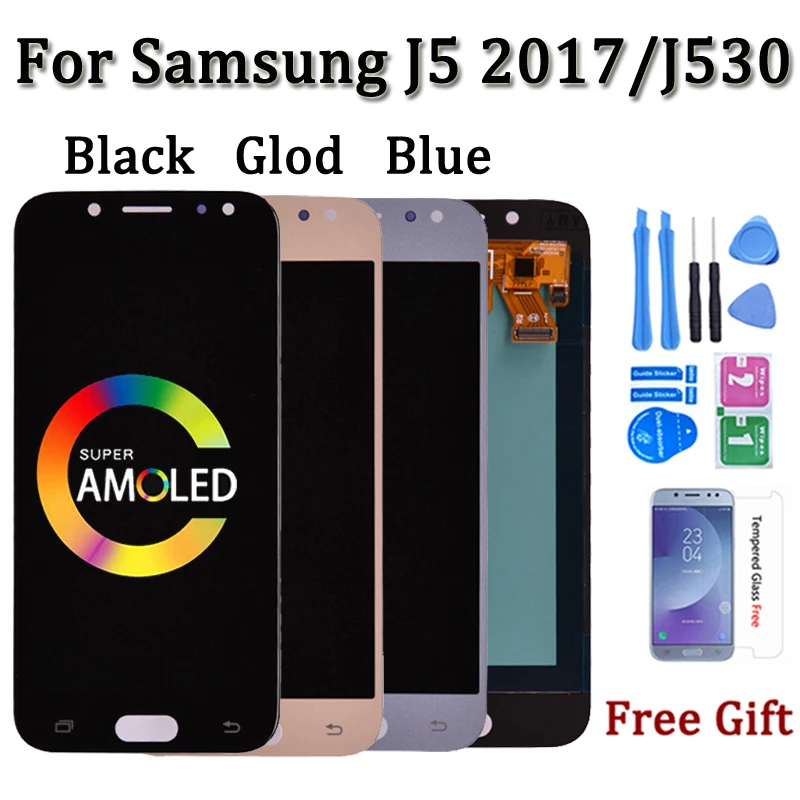 Lcd Super Amoled Per Samsung J5 2017 J530 J530F Display Lcd Touch Screen Digitizer Assembly Lcd Per J5 Pro 2017 J5 Duos