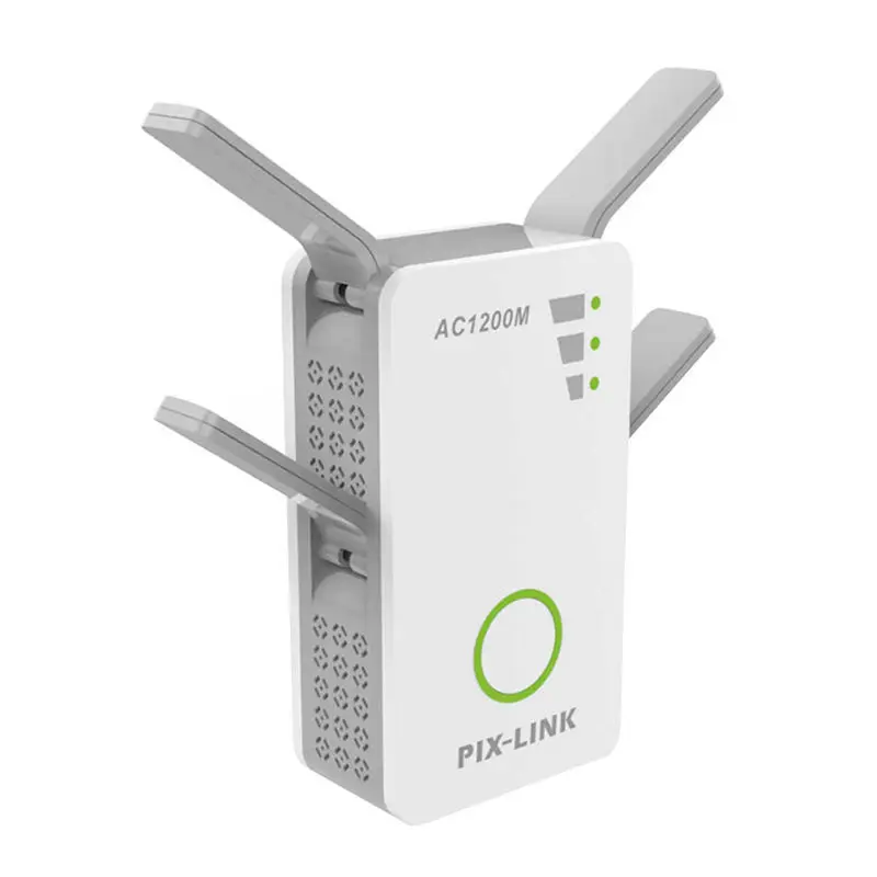 

Wireless Dual Band Ac 1200M 2.4Ghz/5Ghz Mini Router Wifi Range Repeater With 4 External Antennas Eu Plug