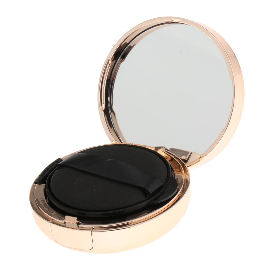 Pink Empty Air Cushion Puff Case Powder Container Cosmetic Concealer BB CC Cream Compact Box with Mirror