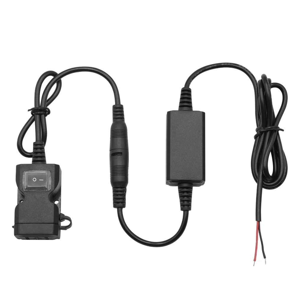 Мотоцикл Руль двойной USB зарядка порт розетка с переключателем водонепроницаемый