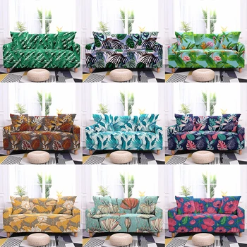 

Vintage Tropical Leaves Pattern Elastic Sofa Cover for Home Living Room Sofa Protective Cover Slipcover 1/2/3/4 Seaters