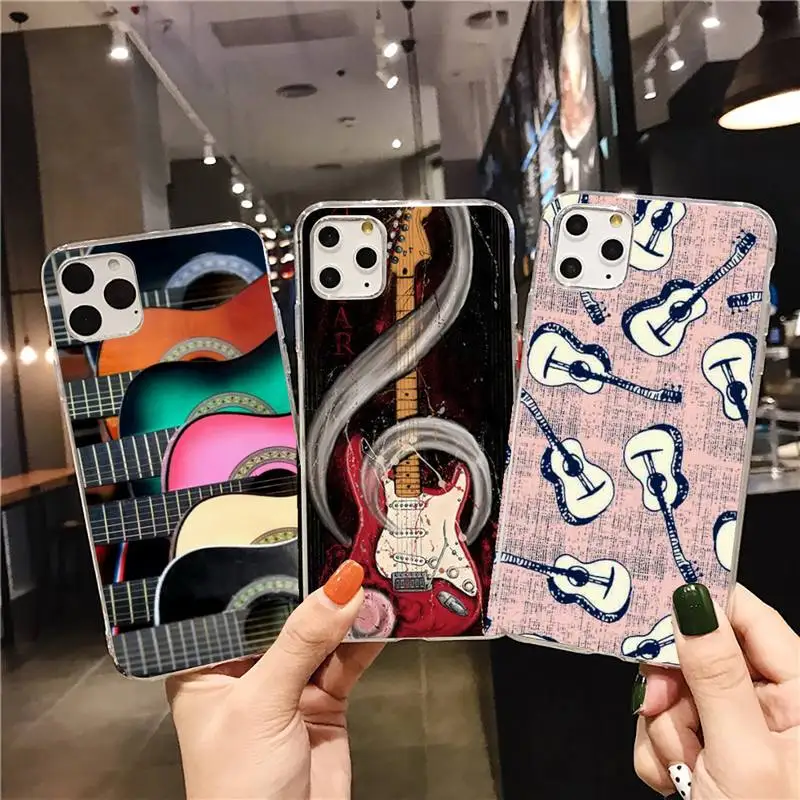 Guitar Music Shell Phone Case for iphone 12 pro max 11 XS MAX 8 7 6 6S Plus X 5S SE 2020 XR cover | Мобильные телефоны и