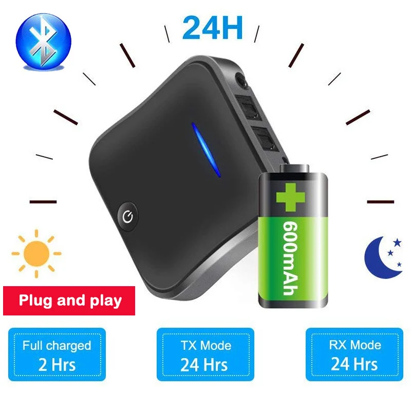 Bluetooth 5 0 приемник передатчик 10m APTX HD адаптер TX/RX переключатель поддержка 3 мм AUX