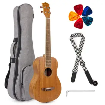 

Kmise Tenor Guitar Ukulele Mahogany 31 Inch Baritone with Gig Bag Strap Picks for Music Lover Birthday Christmas Gifts