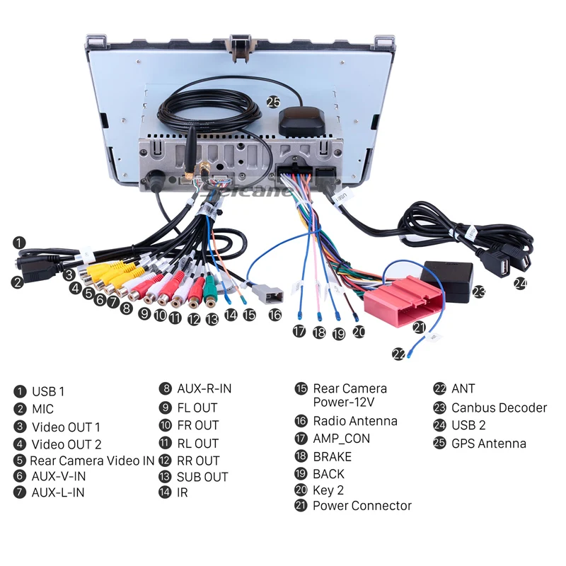 Perfect Seicane 10.1" Android 9.0 RAM 4GB  IPS 8-CORE Car Radio GPS Navi Headunit Player for 2008-2015 Mazda 6 Ruiyi with Carplay RDS 4G 5