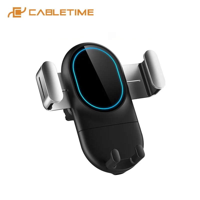 Беспроводное Автомобильное зарядное устройство CABLETIME подставка для смартфона