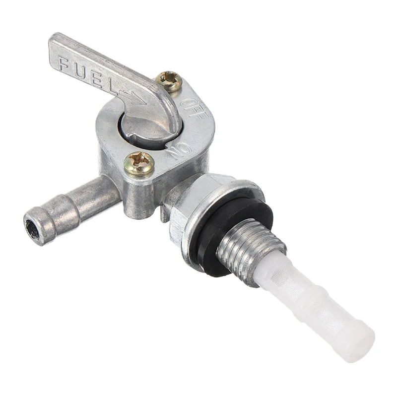1PC Motorcycle Oil Generator Fuel Tank Switch Assembly  10MM External Thread Petrol Petocock Tank Switches Metal Sliver