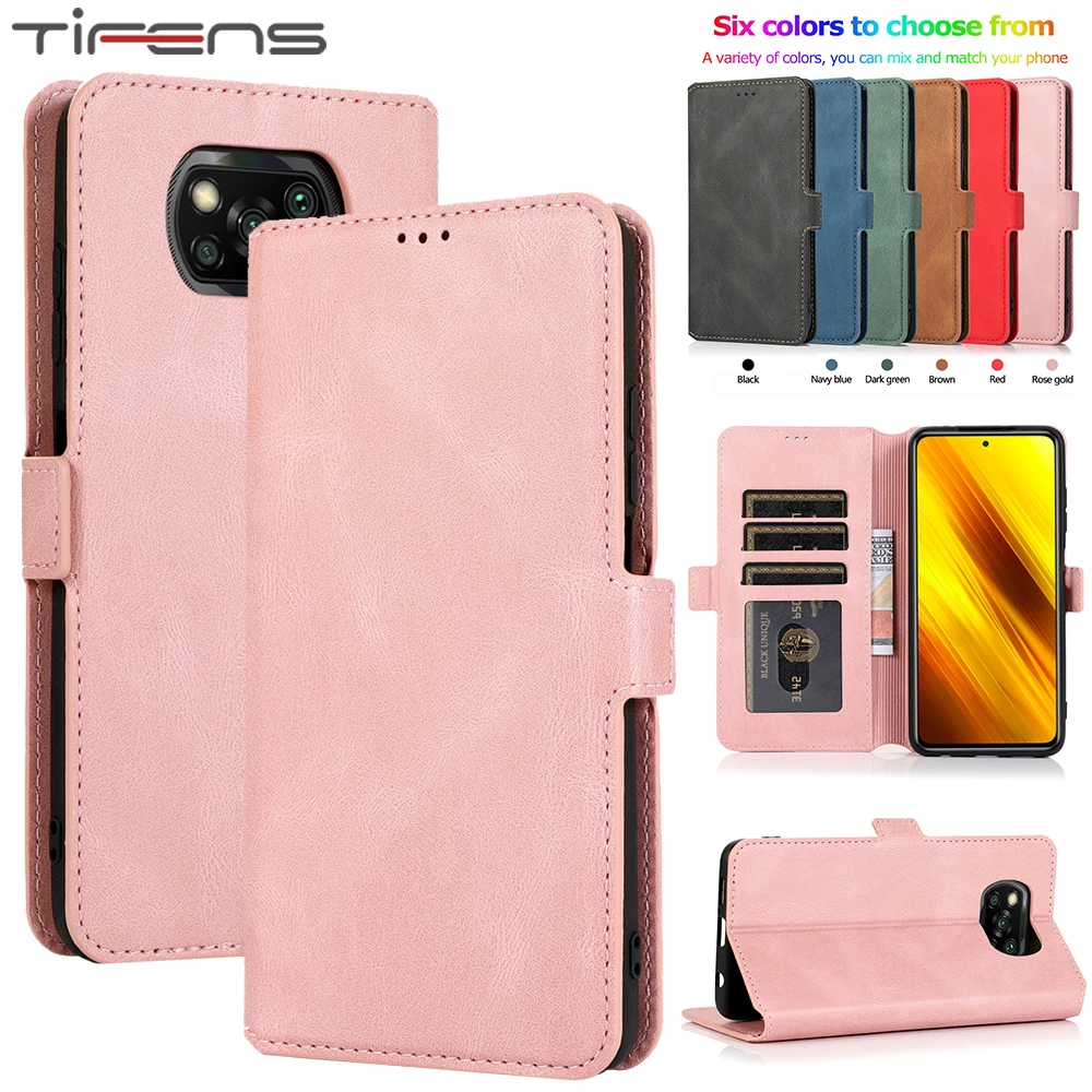 Кожаный флип-чехол для Xiaomi Mi Poco X3 10 10T Lite Redmi 9A 9C 8A 7A 6A Note 9S 8T 9 8 7 6 5 4 4X Pro Max