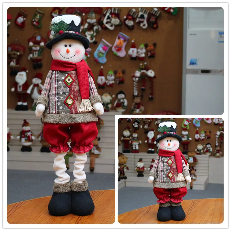 QY003-snowman Noverlty, эластичность, милый Рождественский Снеговик, Санта Клаус, рождественские подарки, олень, лось, кукла, игрушки, дерево, подвесное украшение для витрины - Цвет: QY003-snowman