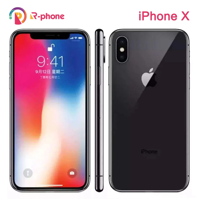 apple cellphones Original Apple iPhone X 4G LTE Mobile Phone 3GB RAM 64/256GB ROM Hexa Core Face ID 12MP Wireless Unlocked Cellphone best cell phone for a teenager