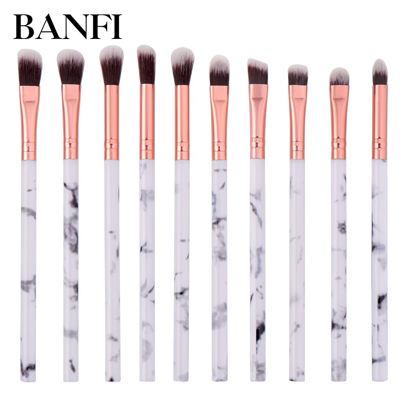 

Makeup Brushes Eyebrow Brush Kit Marbling Marble Pattern Brush Set Shadow Beauty Make Up Cosmetic Tools 10Pcs/Set