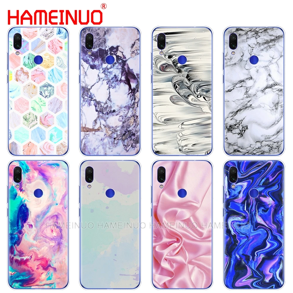 

silicon phone cover case for xiaomi mi 9 SE 9t PRO CC9 SE A3 Lite redmi NOET 7 7S PRO 7A redmi go k20 pro y3 Marble Paper