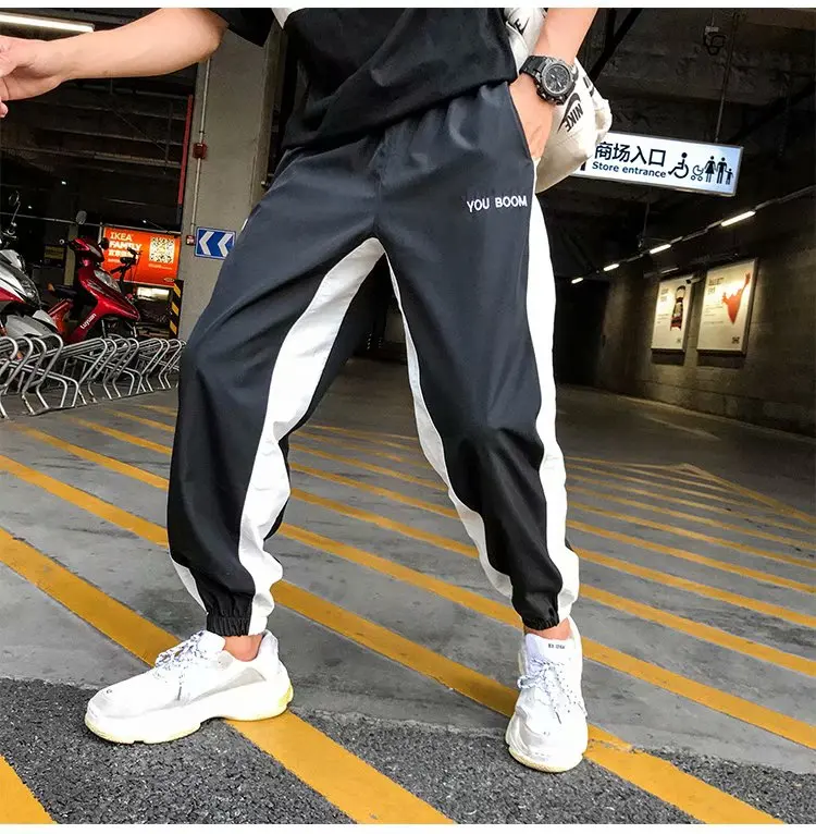 Осень, мужские спортивные штаны для бега в стиле хип-хоп, светоотражающие штаны-шаровары, спортивные штаны, мужские уличные брюки