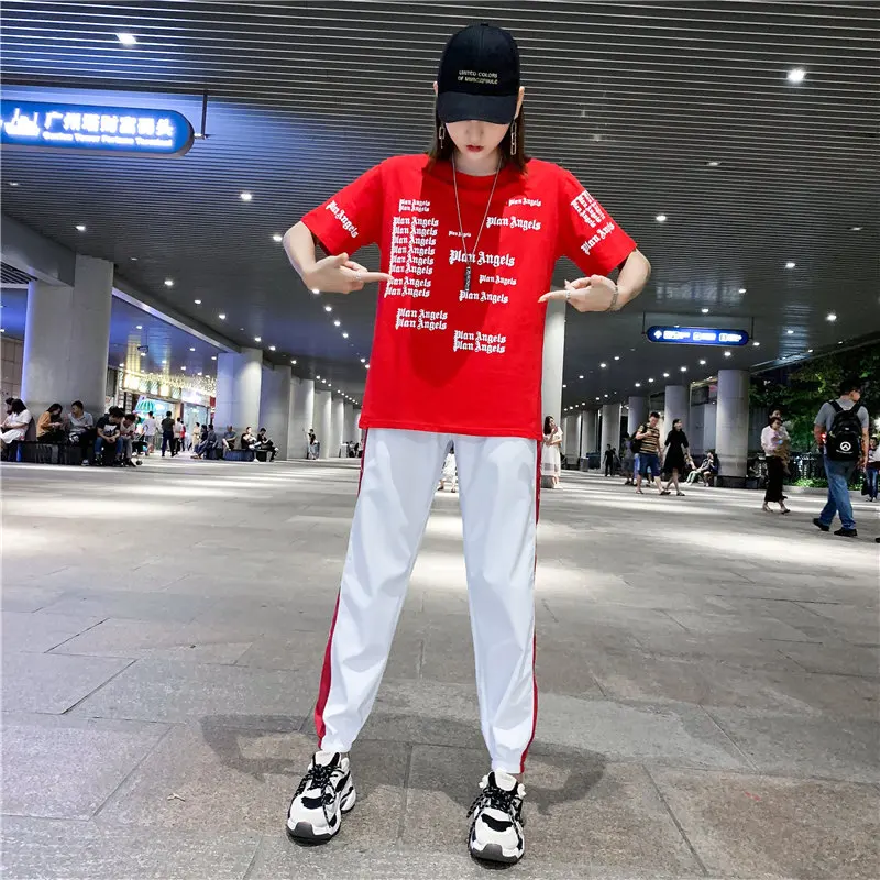 

Photo Shoot ~ Douyin New Style Casual Sports WOMEN'S Suit Hip Hop Street Dance Adults Dancing Shuffle Ghost Step Dance Clothes