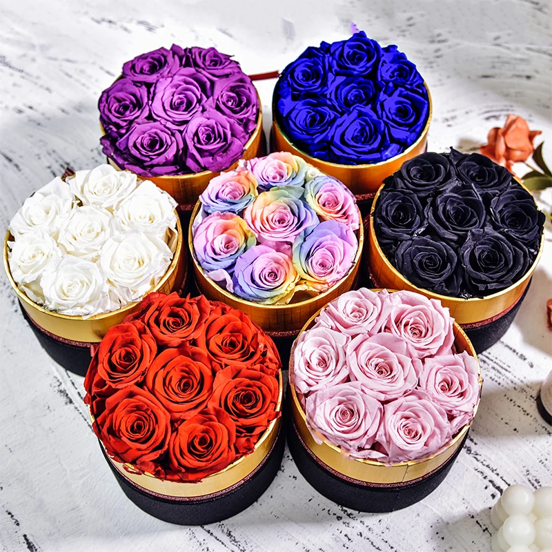 Preserved Rose Flower Eternal Rose In Box Set Wedding Mothers Day