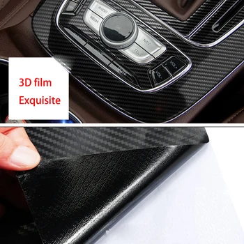 

New Genuine Sticker Protective Film Car Sticker Imitation Leather Texture Durable Styling Accessories 3D Fiber Brand 30cmx127cm
