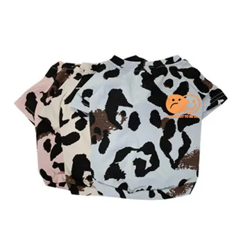 

Leopard Summer Small Medium Dog Parent-Child Matching Outfit Family Clothes Pet Cat Clothes Hoodie Shirt Pajamas Women Me