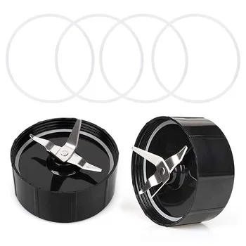 

2Pack Cross Blade, QT Cross Blade Replacement Parts with Extra Gaskets Compatible with 250W Blender Juicer Mixer